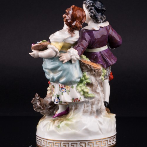 Дети, кормящие домашних птиц, Volkstedt, Германия, до 1935 г