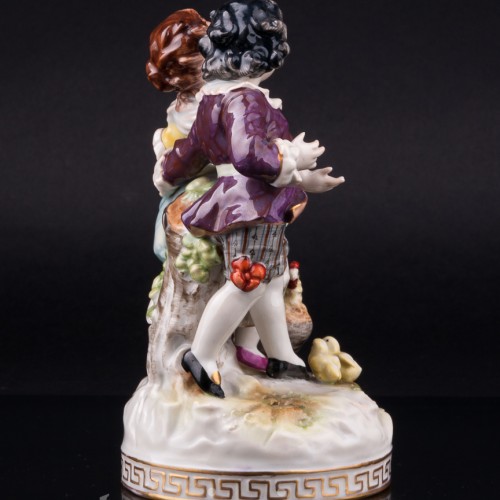 Дети, кормящие домашних птиц, Volkstedt, Германия, до 1935 г