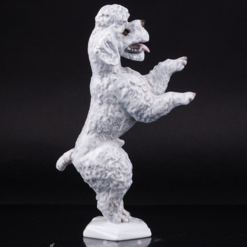 Фигурка собаки из фарфора Пудель на задних лапах, Rosenthal, Германия, 1960 гг.