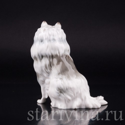 Статуэтка собаки из фарфора Шпиц, Hutschenreuther, Германия, 1970 гг.