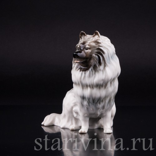 Статуэтка собаки из фарфора Шпиц, Hutschenreuther, Германия, 1970 гг.