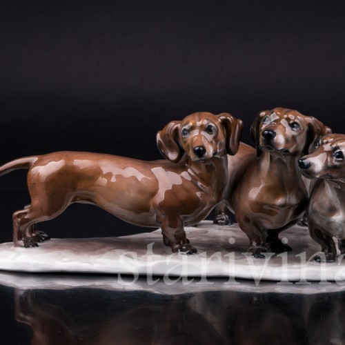 Три таксы, Rosenthal, Германия, 1935 г