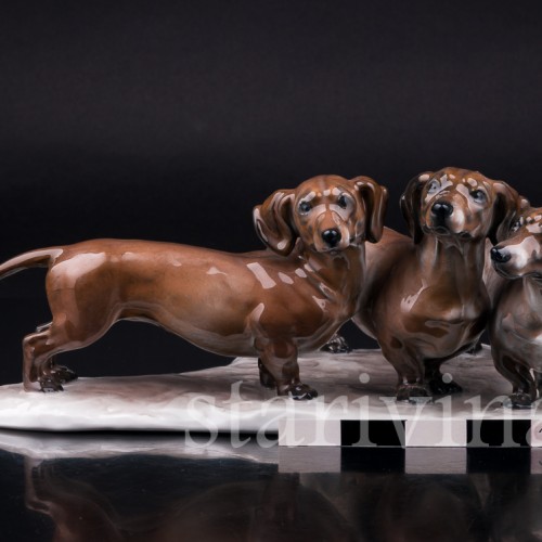 Три таксы, Rosenthal, Германия, 1935 г