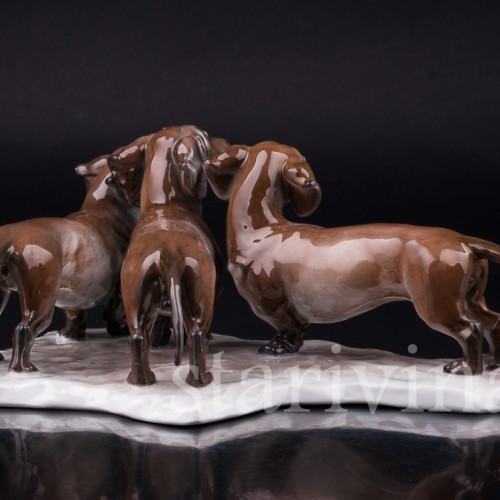 Три таксы, Rosenthal, Германия, 1935 г