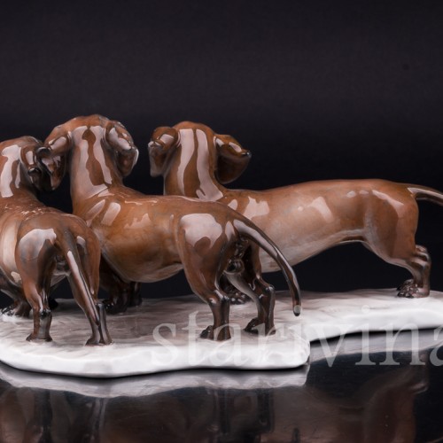Три таксы, Rosenthal, Германия, 1935 г
