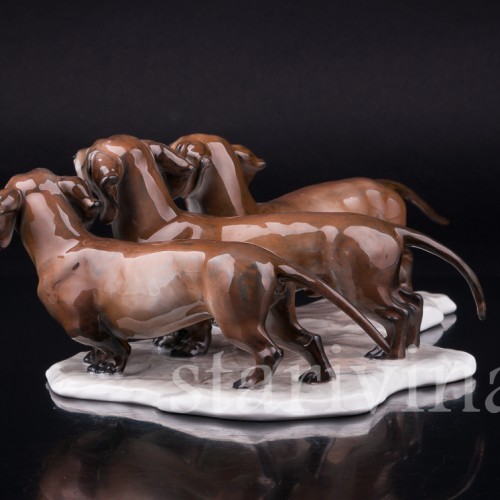 Три таксы, Rosenthal, Германия, 1935 г