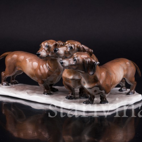 Три таксы, Rosenthal, Германия, 1935 г