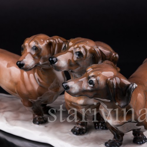 Три таксы, Rosenthal, Германия, 1935 г