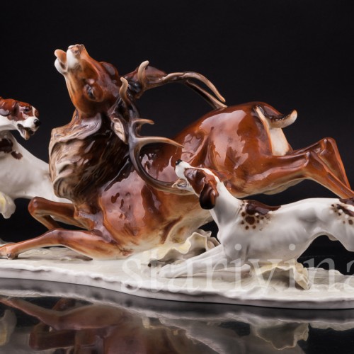 Охота на оленя, Hutschenreuther, Германия, 1970 гг