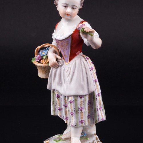 Девочка с цветком, Meissen, Германия, 19 в