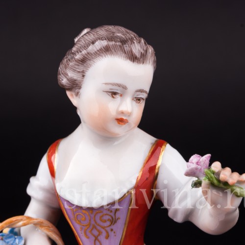 Девочка с цветком, Meissen, Германия, 19 в