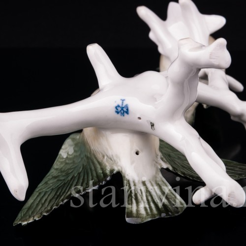 Фигурка птиц из фарфора Корольки на ветке, Karl Ens, Германия, 1950 гг.