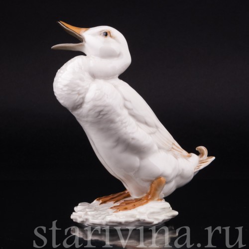 Статуэтка птицы из фарфора Селезень, Hutschenreuther, Германия, 1970 гг.