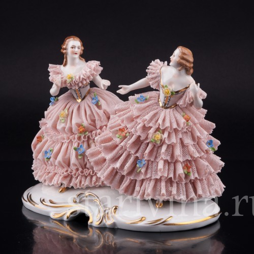 Две дамы, кружевные, Muller & Co, Германия, нач. 20 в