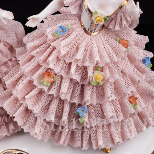 Две дамы, кружевные, Muller & Co, Германия, нач. 20 в