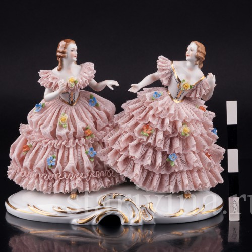 Две дамы, кружевные, Muller & Co, Германия, нач. 20 в