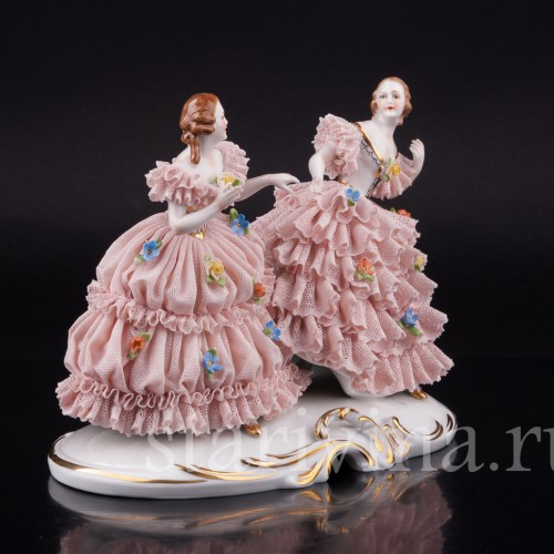 Две дамы, кружевные, Muller & Co, Германия, нач. 20 в