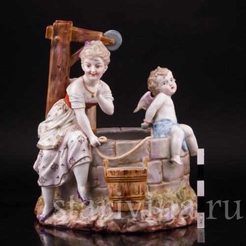 Фарфоровая композиция У колодца, Scheibe-Alsbach, Германия, 19 в.