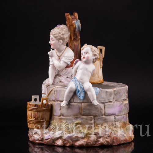 Фарфоровая композиция У колодца, Scheibe-Alsbach, Германия, 19 в.