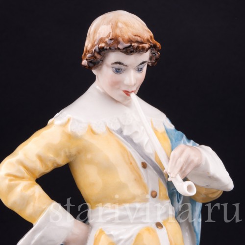 Фарфоровая статуэтка Мушкетер с трубкой, Hutschenreuther, Германия, 1970 гг.