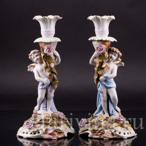 Фруктовница и подсвечники, трио, Von Schierholz, Германия, сер. 20 в