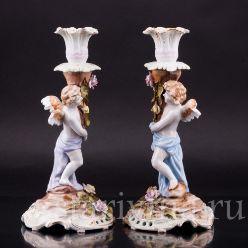 Фруктовница и подсвечники, трио, Von Schierholz, Германия, сер. 20 в