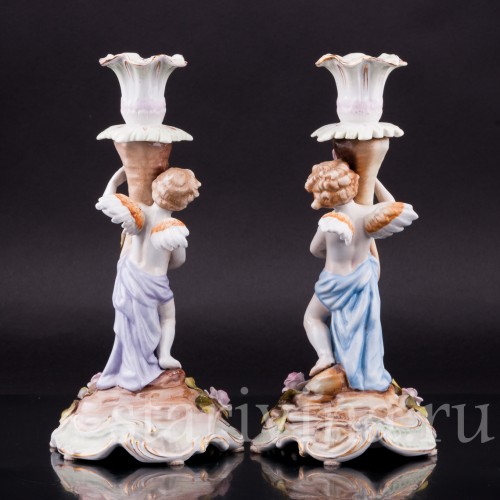 Фруктовница и подсвечники, трио, Von Schierholz, Германия, сер. 20 в