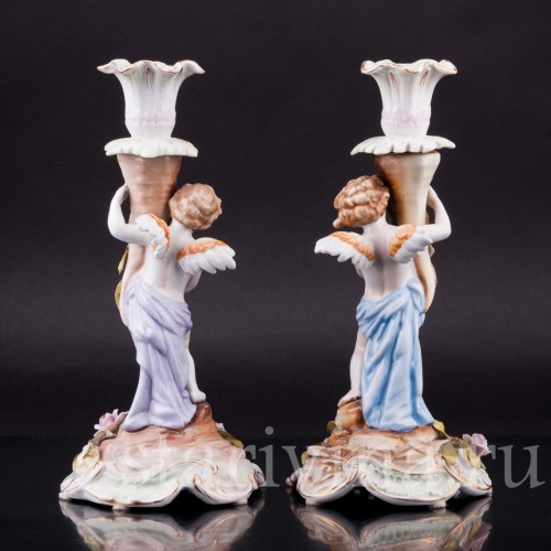 Фруктовница и подсвечники, трио, Von Schierholz, Германия, сер. 20 в