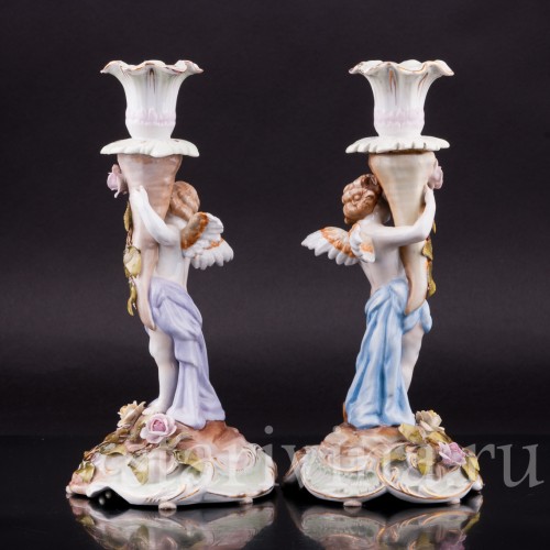 Фруктовница и подсвечники, трио, Von Schierholz, Германия, сер. 20 в