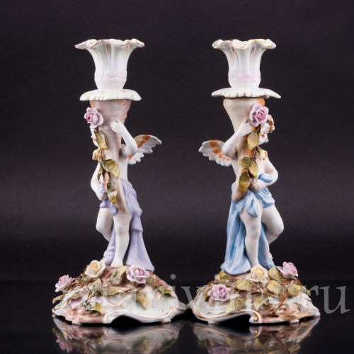 Фруктовница и подсвечники, трио, Von Schierholz, Германия, сер. 20 в