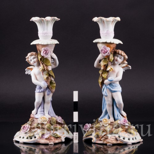 Фруктовница и подсвечники, трио, Von Schierholz, Германия, сер. 20 в