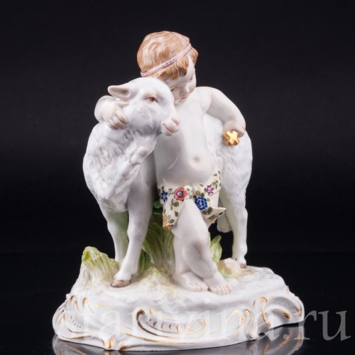 Младенец с овечкой, (Юный Иоанн Креститель с Агнцем), Meissen, Германия, кон. 19 - нач. 20 вв