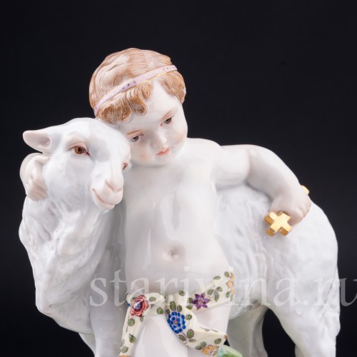 Младенец с овечкой, (Юный Иоанн Креститель с Агнцем), Meissen, Германия, кон. 19 - нач. 20 вв