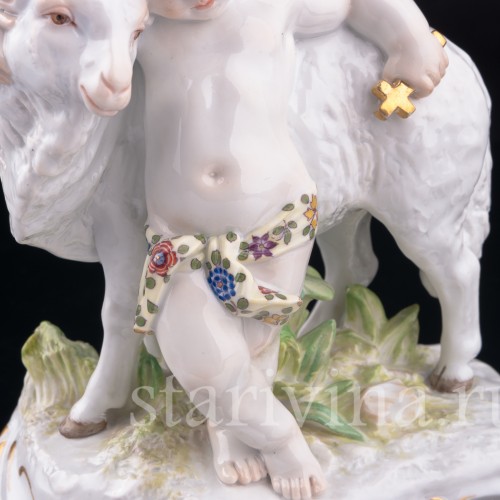 Младенец с овечкой, (Юный Иоанн Креститель с Агнцем), Meissen, Германия, кон. 19 - нач. 20 вв
