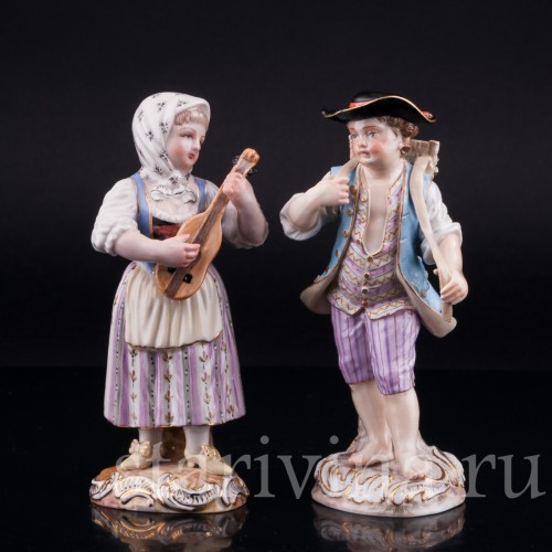 Мальчик с корзиной винограда, Meissen, Германия, 19 в