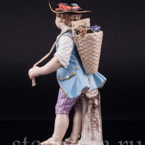 Мальчик с корзиной винограда, Meissen, Германия, 19 в