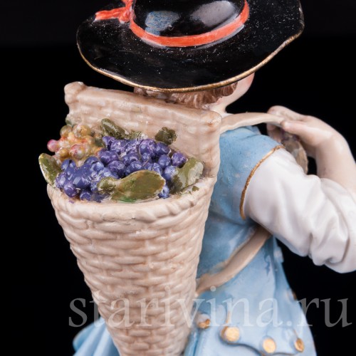 Мальчик с корзиной винограда, Meissen, Германия, 19 в