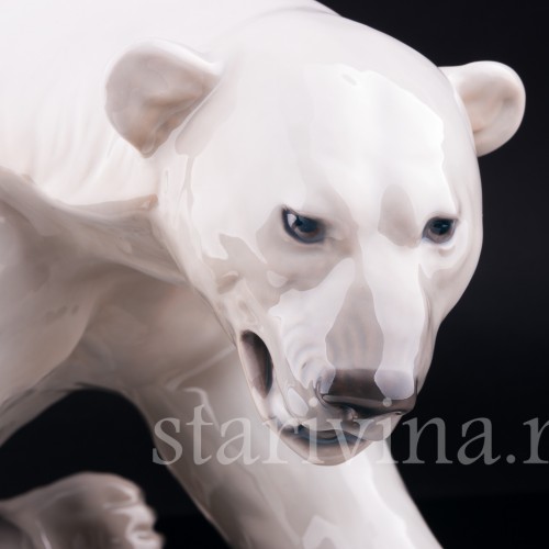 Сидящий белый медведь, Bing & Grondahl, Дания, 1950-60 гг