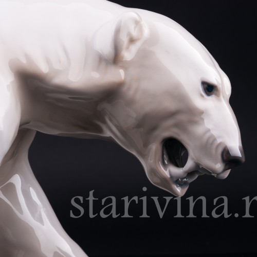 Сидящий белый медведь, Bing & Grondahl, Дания, 1950-60 гг