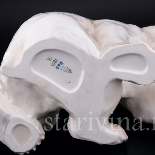 Сидящий белый медведь, Bing & Grondahl, Дания, 1950-60 гг