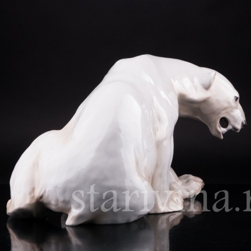 Сидящий белый медведь, Bing & Grondahl, Дания, 1950-60 гг