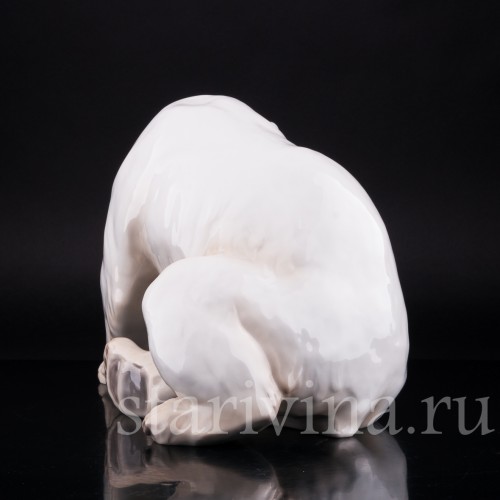 Сидящий белый медведь, Bing & Grondahl, Дания, 1950-60 гг