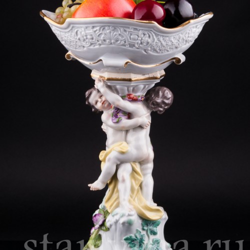 Фарфоровая Фруктовница Два путти, Meissen, Германия, 1910 г.