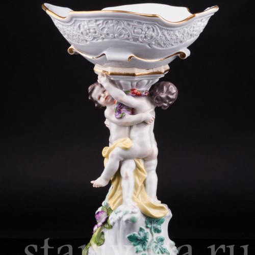 Фарфоровая Фруктовница Два путти, Meissen, Германия, 1910 г.