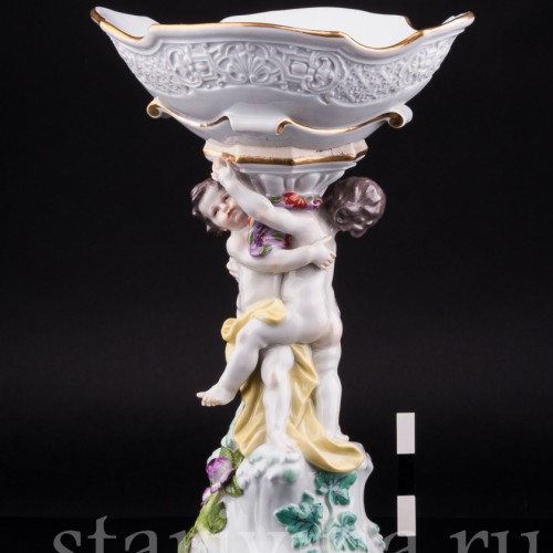 Фарфоровая Фруктовница Два путти, Meissen, Германия, 1910 г.