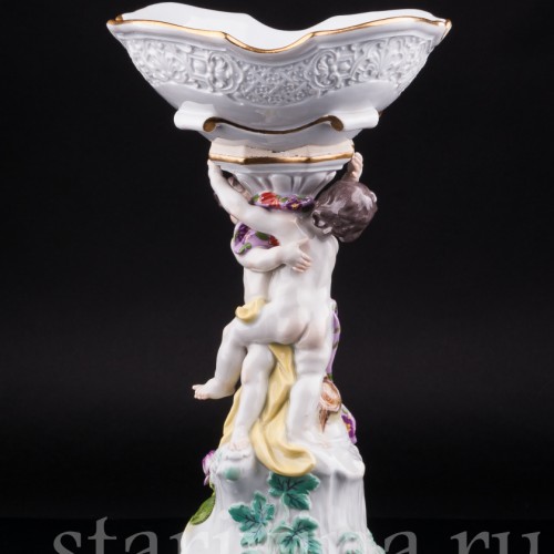 Фарфоровая Фруктовница Два путти, Meissen, Германия, 1910 г.