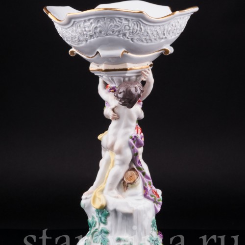 Фарфоровая Фруктовница Два путти, Meissen, Германия, 1910 г.