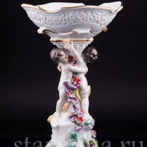 Фарфоровая Фруктовница Два путти, Meissen, Германия, 1910 г.