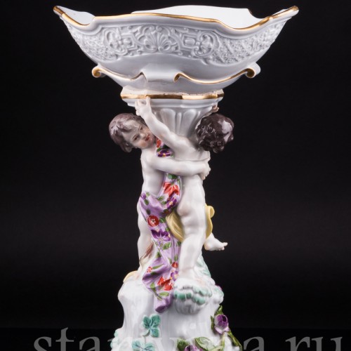 Фарфоровая Фруктовница Два путти, Meissen, Германия, 1910 г.