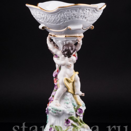 Фарфоровая Фруктовница Два путти, Meissen, Германия, 1910 г.